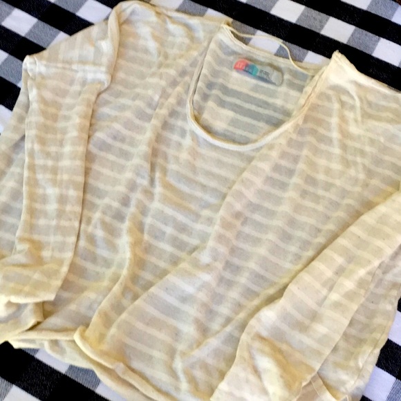 FREE PEOPLE Beach Oversized long sleeve tee shirt One size - Picture 1 of 11